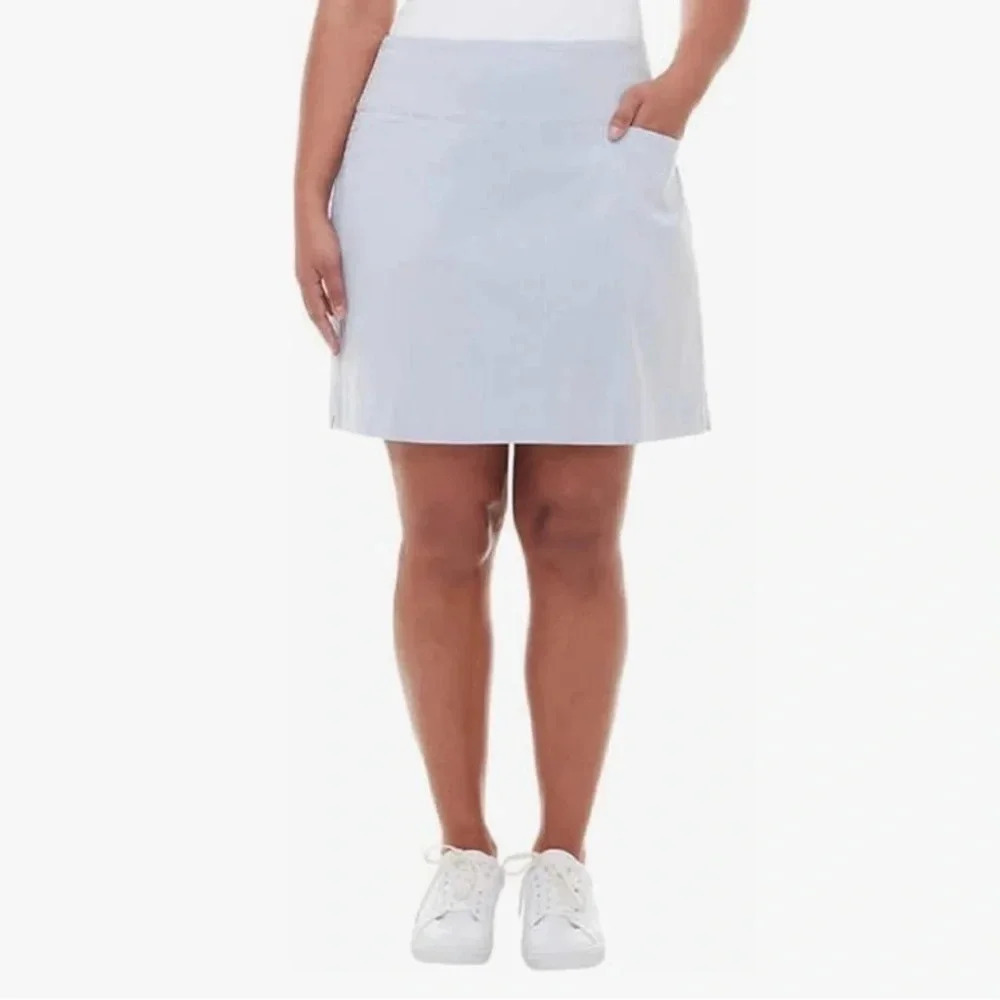 S.C.&CO. Stretch Double Wraparound Skort Tummy control Pockets Striped Women’s S